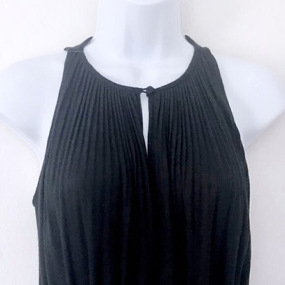 Shoshanna Black Joyce Jersey Pleated Maxi Dress, size S, Halter Neck. - Picture 3 of 8